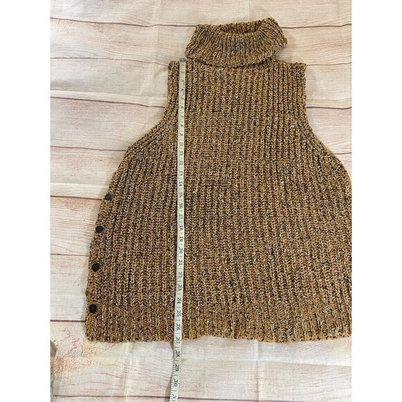 Free People Women's Valentina Turtle Neck Sleeveless Knit Sweater - Medium - Picture 6 of 13